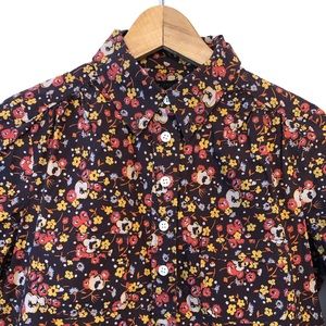 Marc Jacobs Half-buttoned Floral Print Shirt
